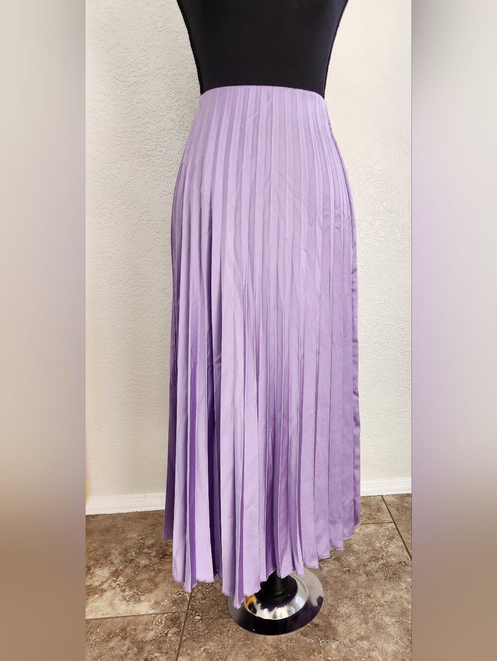 Zara Lavender Pleated Maxi Skirt Size  XL